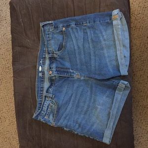 Old navy blue jean shorts